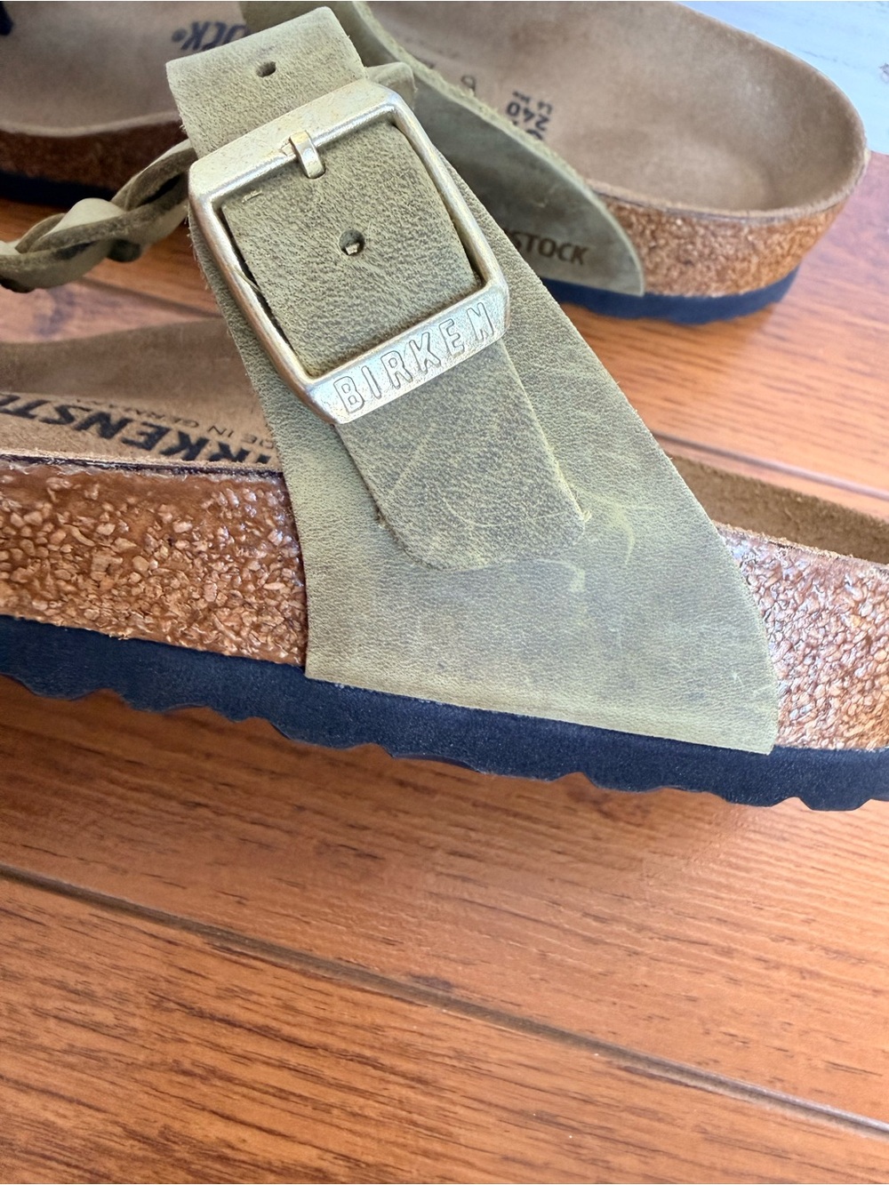 Birkenstock Gizeh Braided Olive Green Sandals 37 - Picture 11 of 11